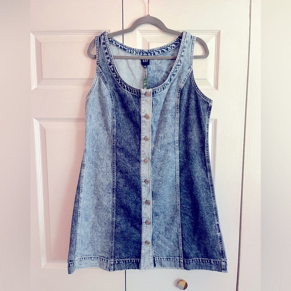 NWT Gap Denim Mini Dress, Size Large